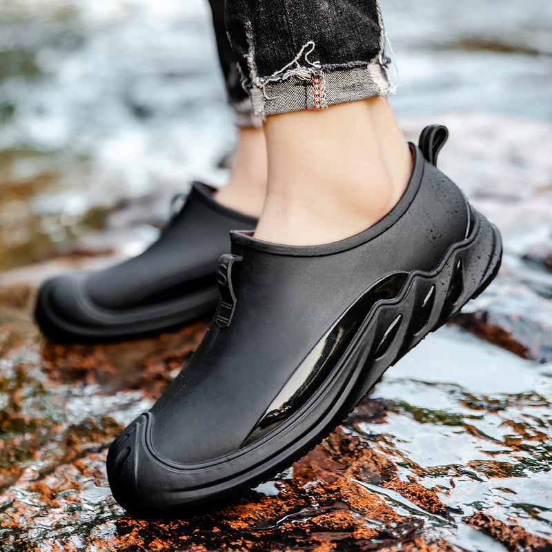 Herren Robuste wasserdichte Outdoor‑Clogs aus Vollgummi mit griffiger Profilsohle Drune