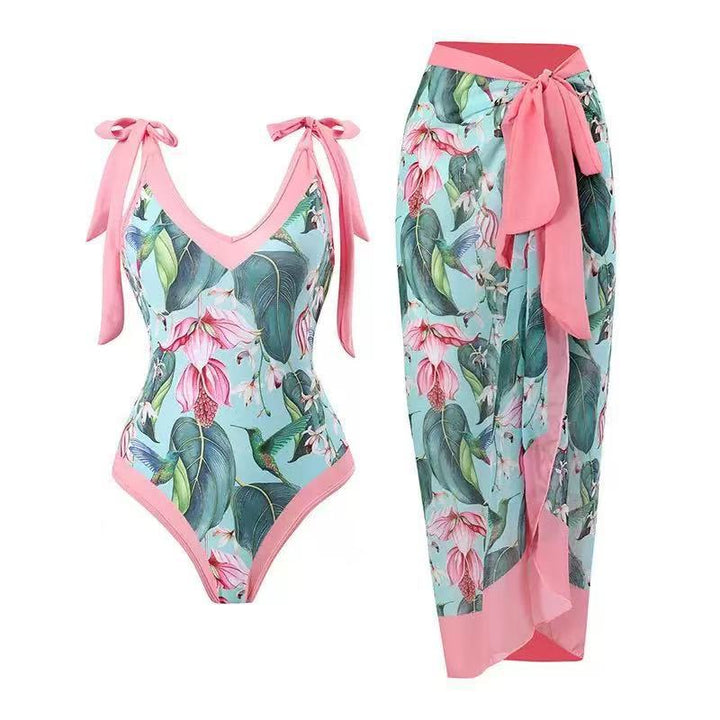 Damen Badeanzug und Strandrock mit Lemon-Design Drune