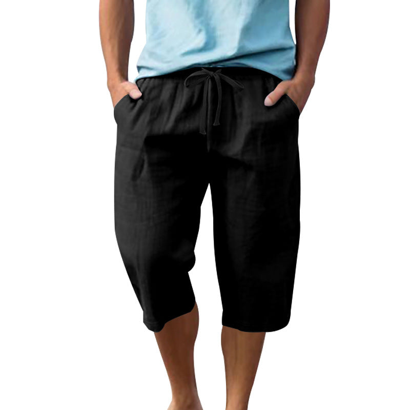 Herren leichte Freizeithose mit elastischem Bund und praktischen Taschen Drune
