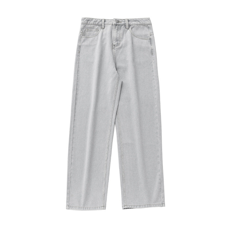 Damen Hochtaillierte Gerade-geschnittene Jeanshose mit weitem Bein und Five-Pocket-Design Drune