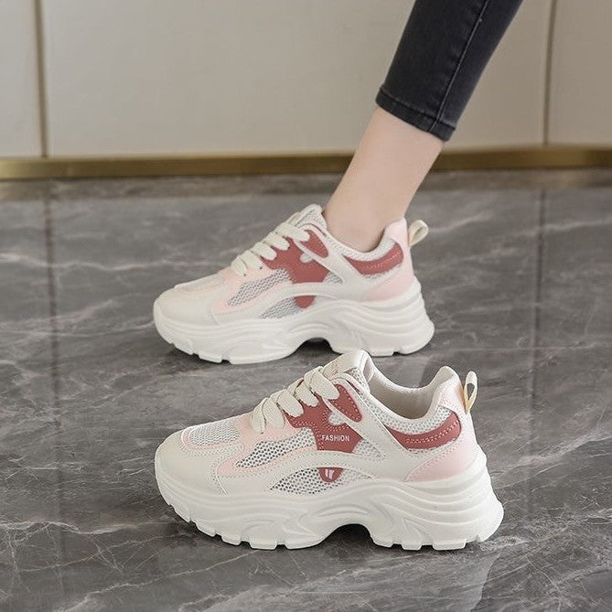 Damen Fashion Sneakers mit atmungsaktiver Mesh-Oberfläche und dämpfender Sohle Drune
