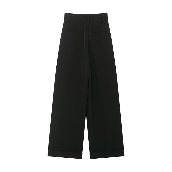 Damen Culotte‑Hose mit Wickel‑Front und weitem Bein Drune