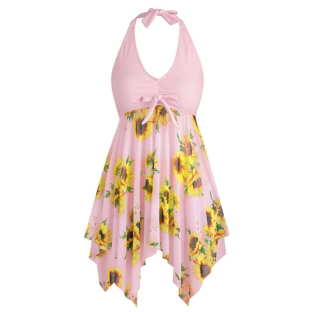 Damen Strandkleid mit verspieltem Blumendesign Drune