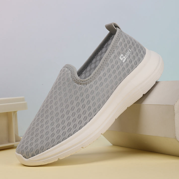 Damen nan ultraleichter Strick-Schlupfschuh mit nahtlosem Obermaterial, gepolsterter Komfortsohle und flexibler Laufsohle Drune