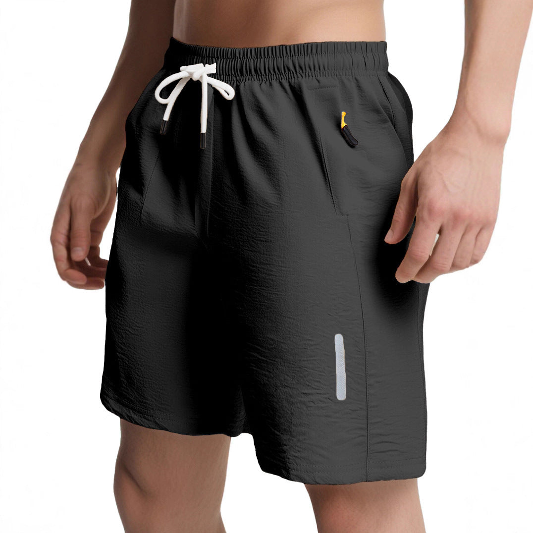 Herren nan ultraleichte schnelltrocknende Sport- und Badeshorts mit Elastikbund Kordelzug Reißverschlusstasche und reflektierendem Detail Drune