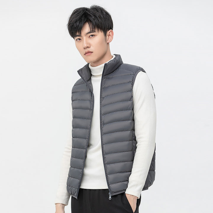 Herren Ärmellose Thermo‑Isolationsweste mit schlanker Silhouette und Stehkragen Drune