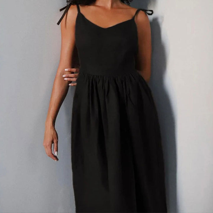Damen Maxikleid mit verstellbaren Trägern und eleganter Taillierung Drune