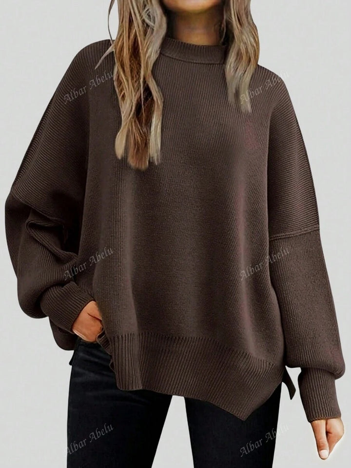 Damen Lässiger Oversized Pullover mit strukturiertem Muster Drune