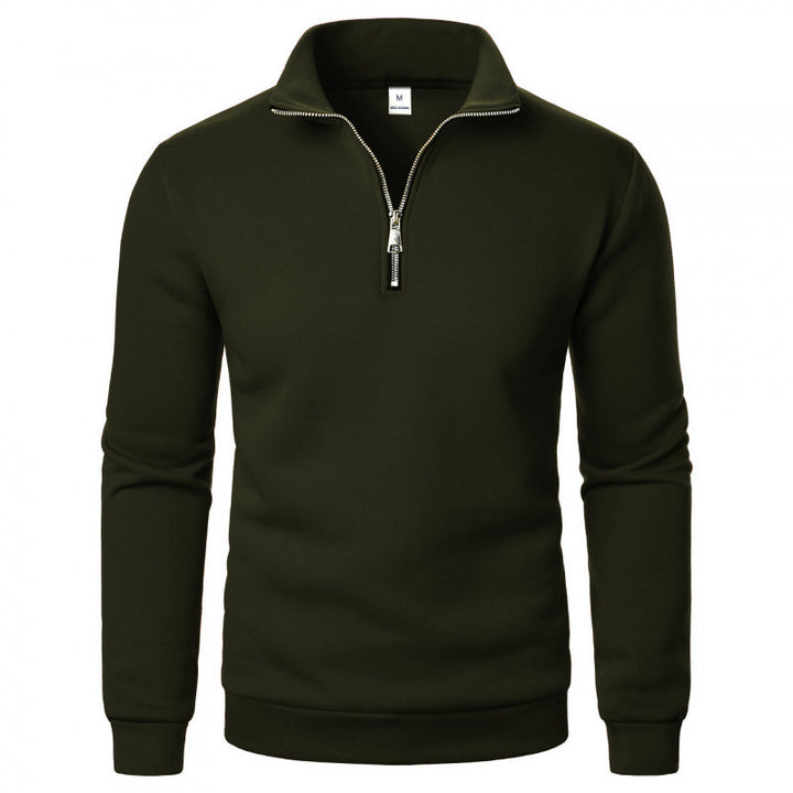 Herren Sportlicher Sweatpullover mit Stehkragen Drune