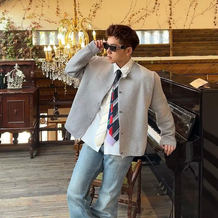Herren Modischer Strickcardigan mit Knopfleiste Drune 1787964670