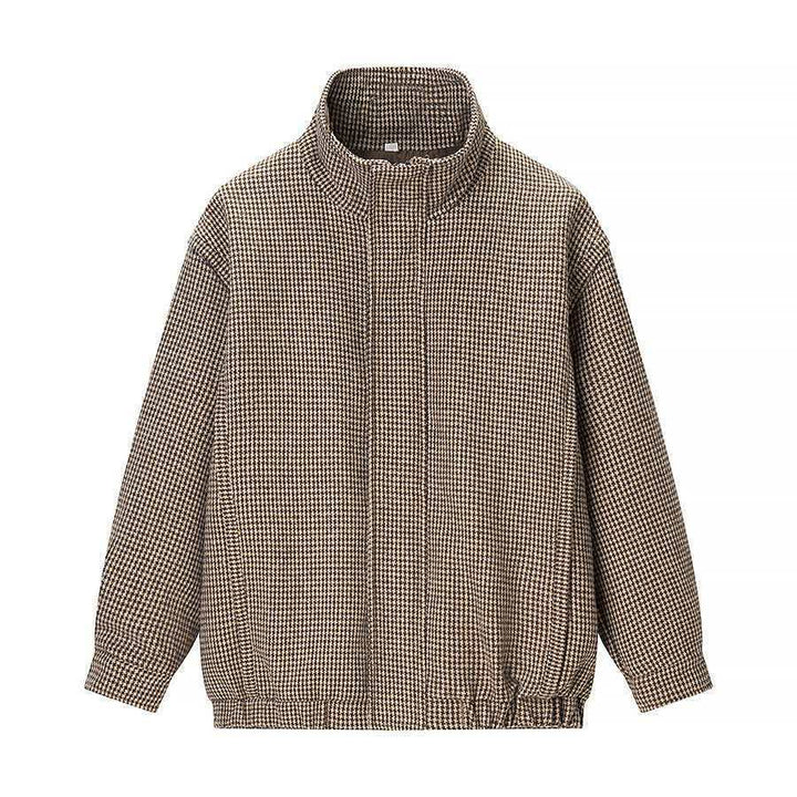 Damen Übergangsjacke mit modernem Hahnentritt-Muster Drune