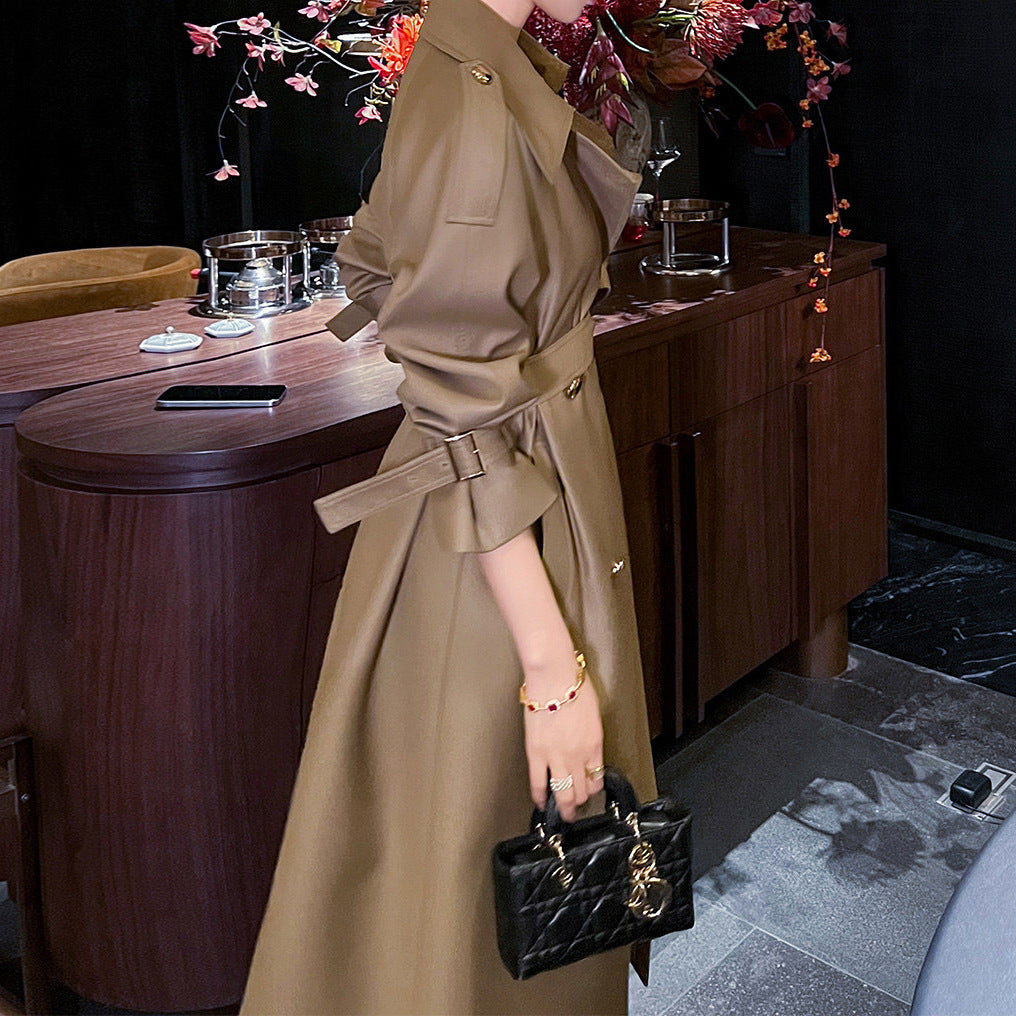 Damen Eleganter Trenchcoat mit modernem Design Drune