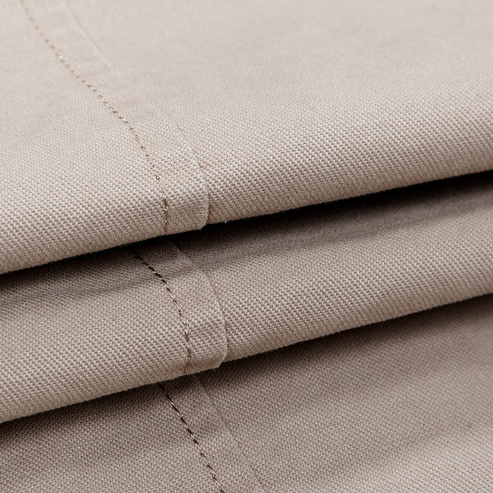 Herren mittellanger Kapuzenparka mit kariertem Innenfutter und verdeckter Zip‑Knopfleiste Drune