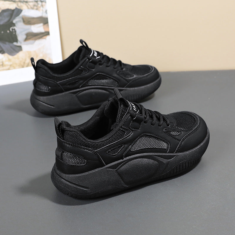 Damen sportive Plateausneaker mit luftdurchlässigem Netzgewebe und dämpfender ergonomischer Sohle Drune