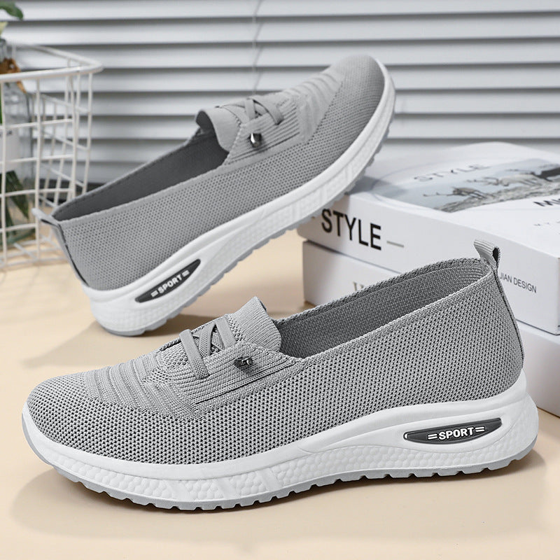 Damen Sportliche Sneaker mit elastischem Strick-Obermaterial und dämpfender Sohle Drune