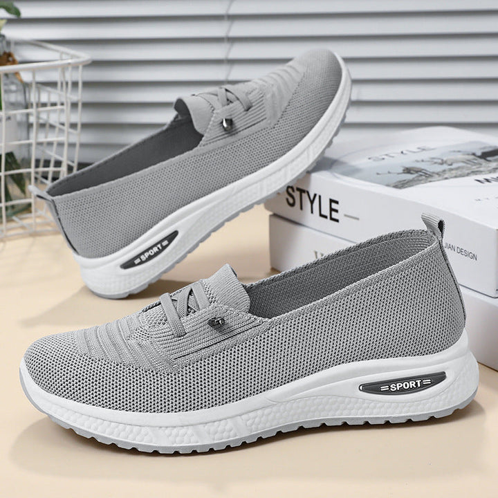 Damen Sportliche Sneaker mit elastischem Strick-Obermaterial und dämpfender Sohle Drune