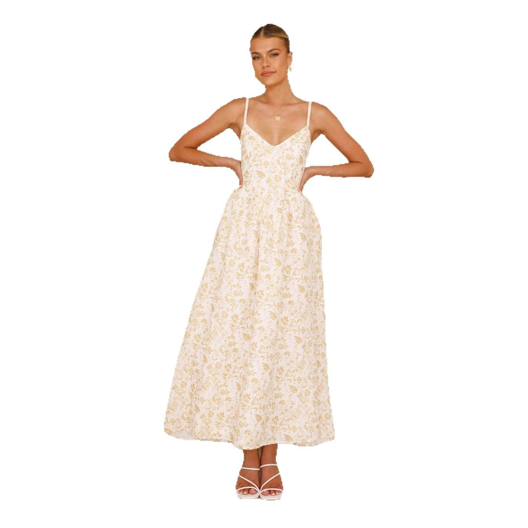Damen Maxikleid mit floralen Mustern Drune