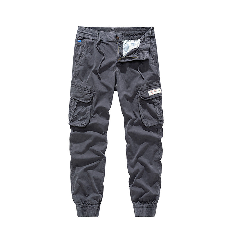 Herren Utility‑Cargo‑Jogger mit elastischem Komfortbund, Mehrfach‑Klappentaschen und gerippten Knöchelbündchen Drune