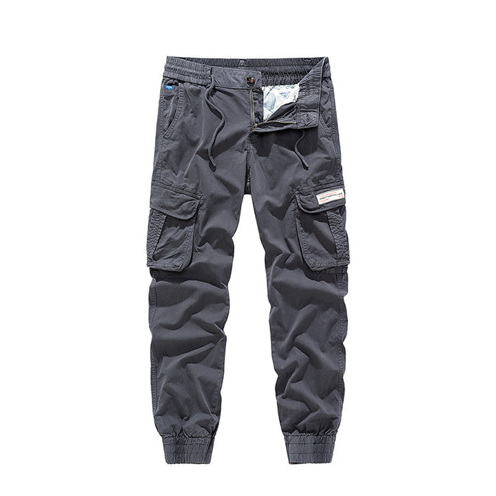 Herren Utility‑Cargo‑Jogger mit elastischem Komfortbund, Mehrfach‑Klappentaschen und gerippten Knöchelbündchen Drune