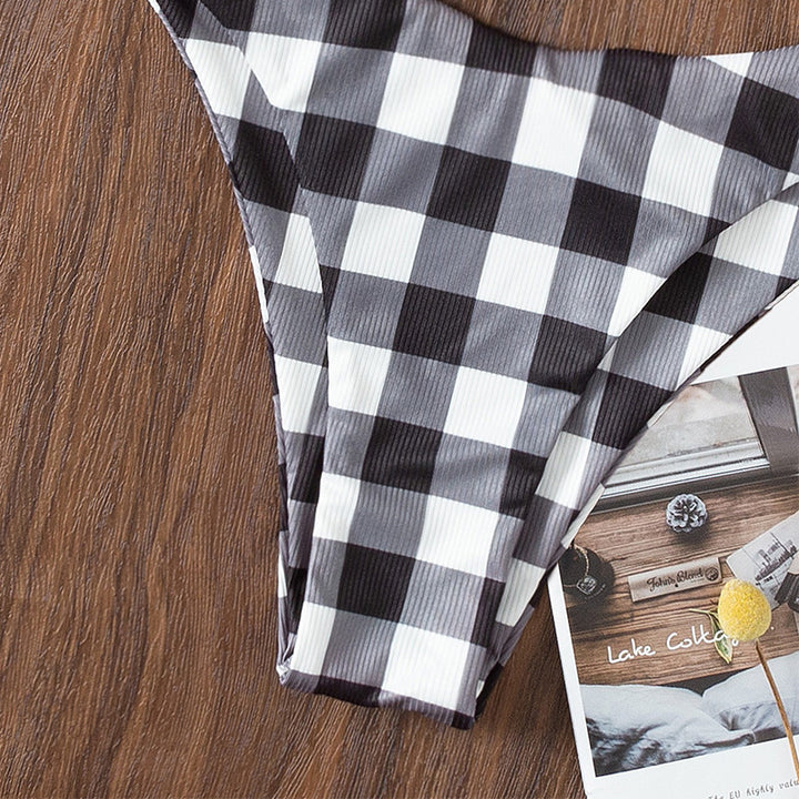 Damen Bikiniset mit Rüschen und Vichy-Muster Drune