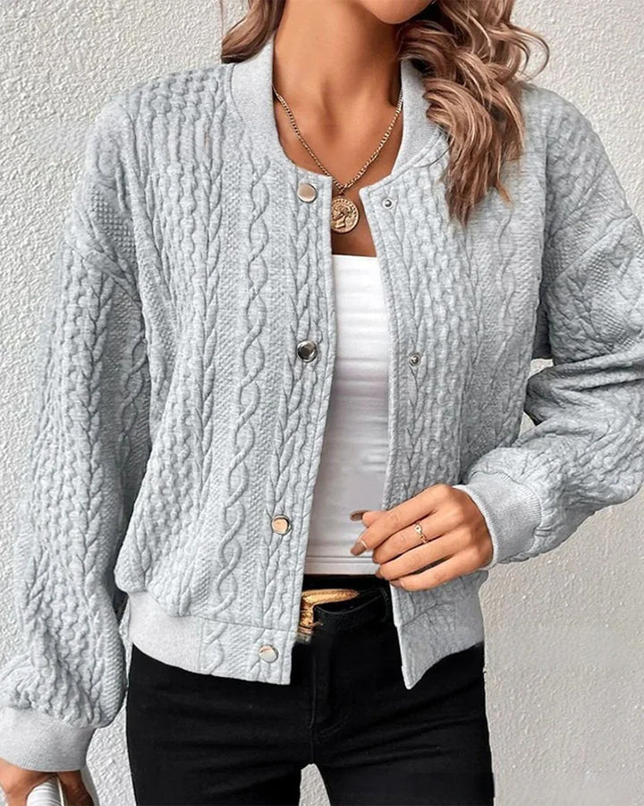 Damen Strickjacke mit Struktur und Knopfleiste Drune