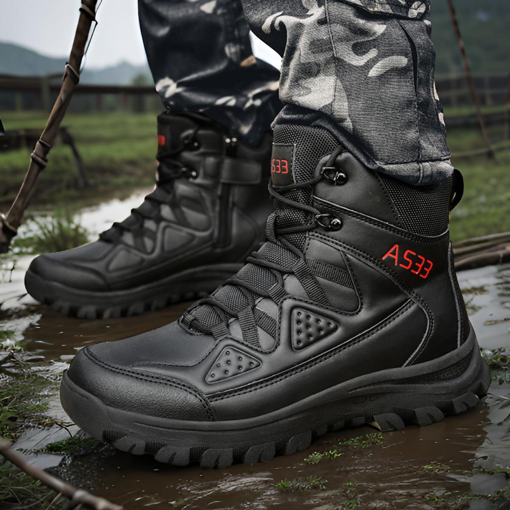 Herren wasserdichte Sicherheitsstiefel mit rutschfester Sohle und atmungsaktiver Membran Drune
