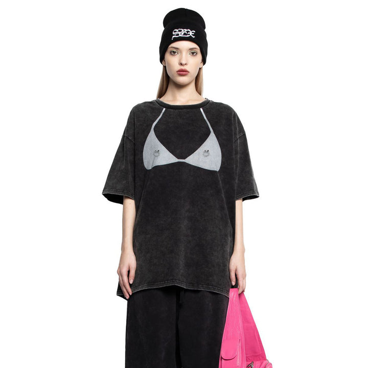 Damen T-Shirt mit einzigartigem Bikini-Aufdruck Drune