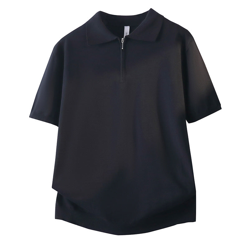 Damen Kurzarm Poloshirt mit Reißverschluss Drune