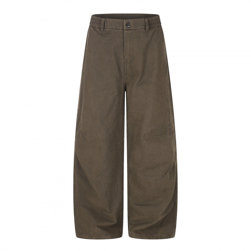 Damen Weite Culotte-Hose mit hohem Bund, elastischem Einsatz und Utility‑Nähten Drune