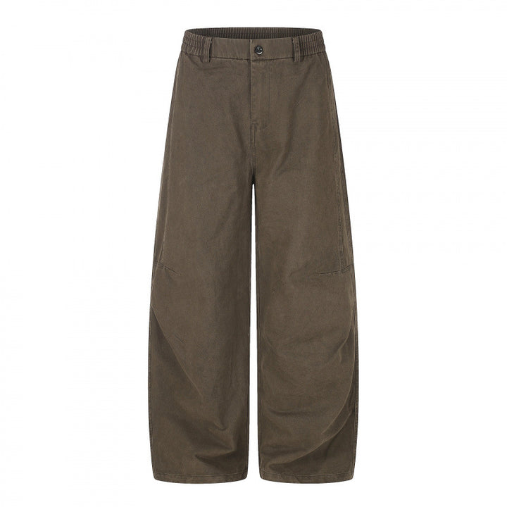 Damen Weite Culotte-Hose mit hohem Bund, elastischem Einsatz und Utility‑Nähten Drune