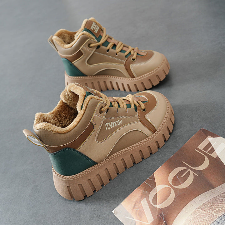 Damen Sportliche High-Top Sneakers mit gefüttertem Innenbereich und rutschfester Sohle Drune