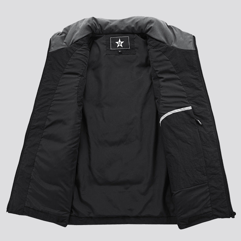 Herren Gepolsterte Utility-Weste mit Mehrfach-Taschen und Badge‑Patches Drune