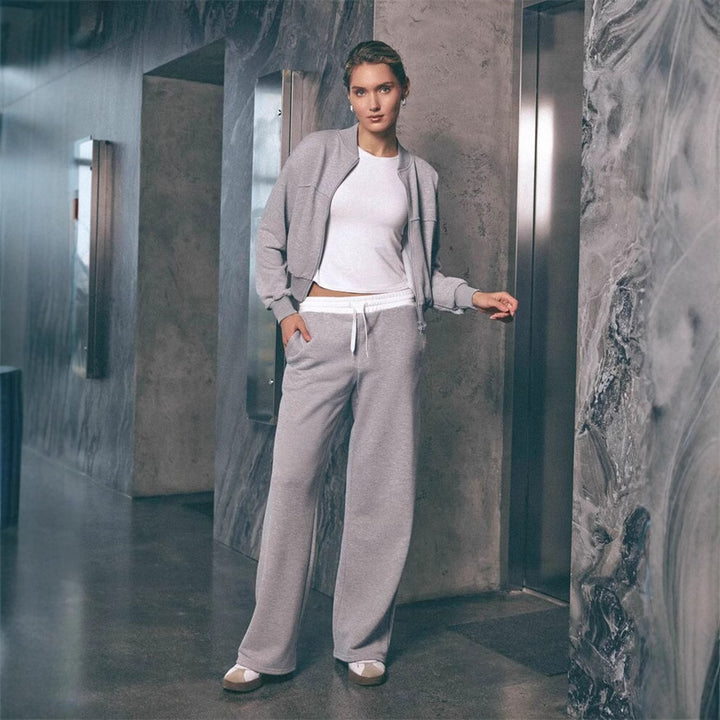 Damen lässige Relaxed-Fleece-Kombination Drune