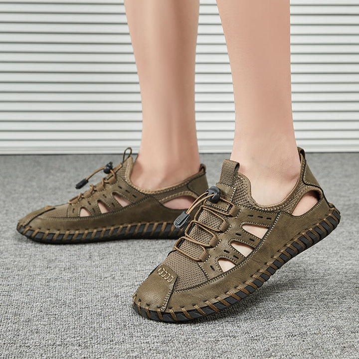Herren Atmungsaktive Outdoor-Schnellschnürsandalen Drune