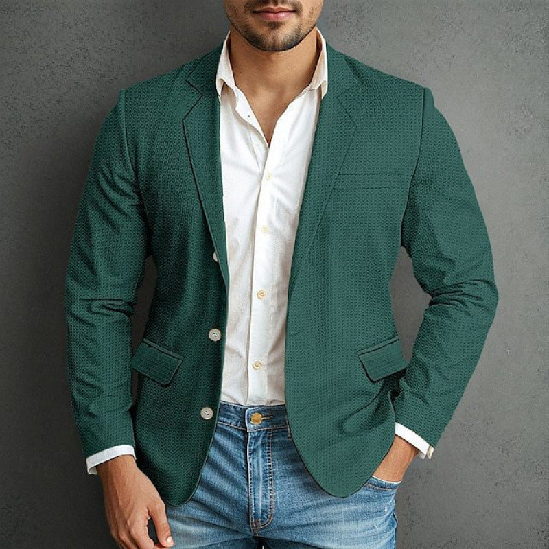 Herren eleganter Blazer mit strukturiertem Design und praktischen Taschen Drune
