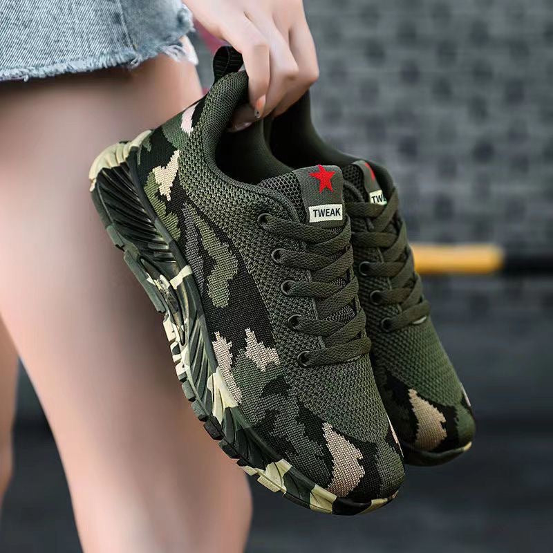 Damen Sportliche Hochleistungs-Sneakers mit ausgefeilter Camouflage-Optik Drune