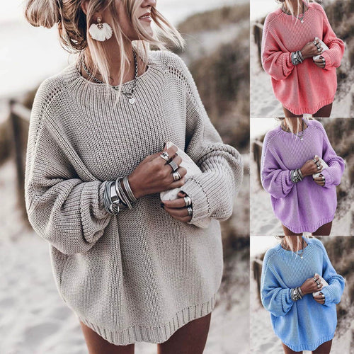 Damen Oversized Strickpullover Drune