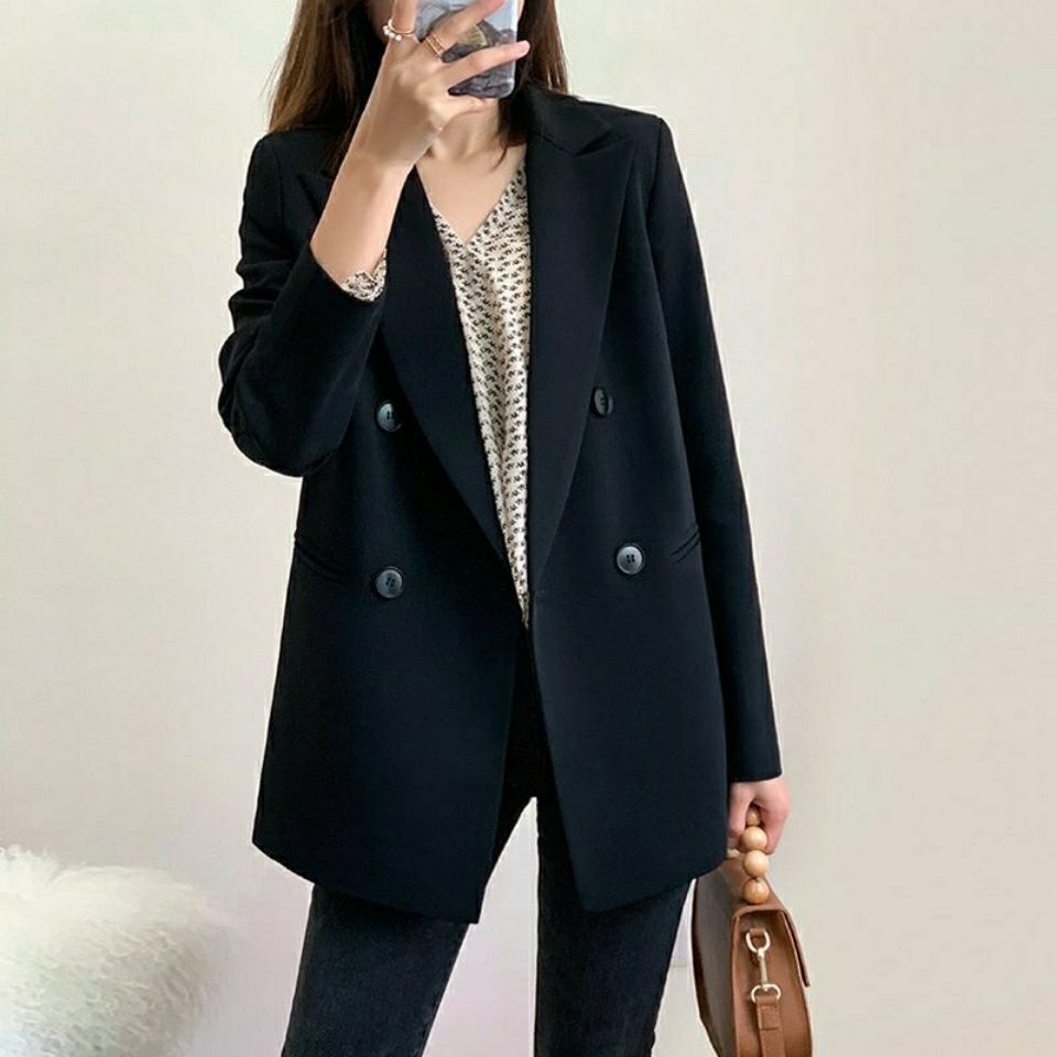 Damen Eleganter Doppelreiher Blazer Drune