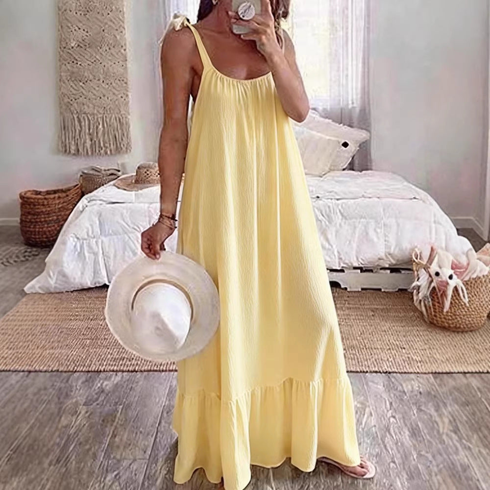 Damen Maxikleid mit trägerlosem Design Drune