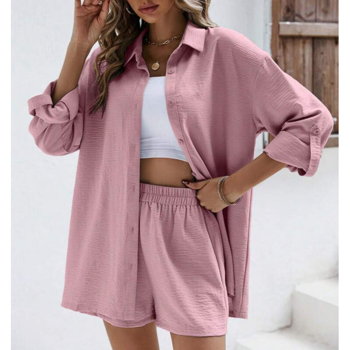 Damen lässiges Oberteil und Shorts Set Drune
