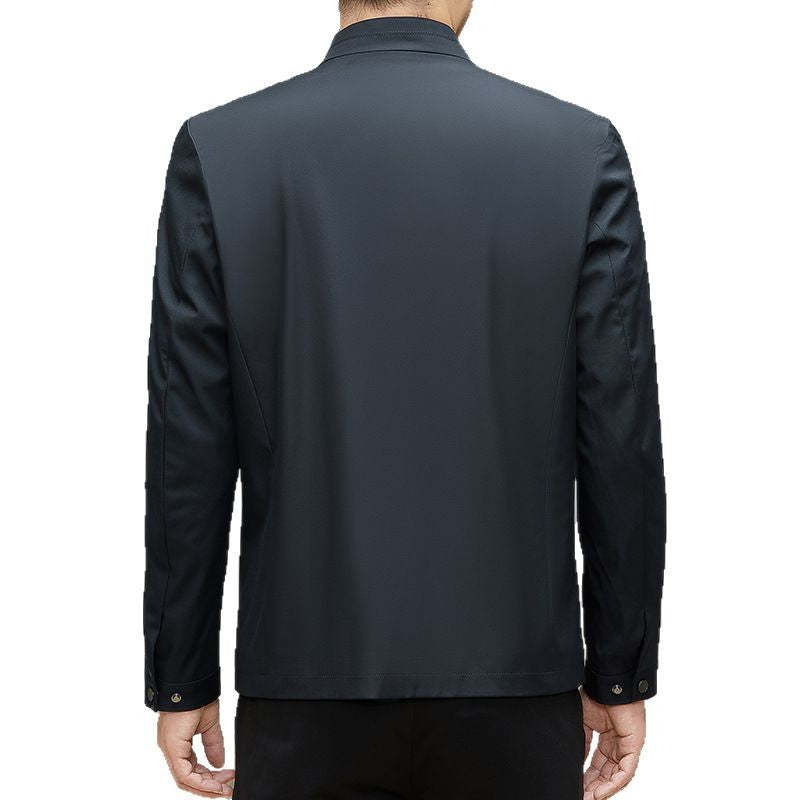 Herren Funktionale Übergangsjacke mit Stehkragen und eleganten Reißverschlussdetails Drune