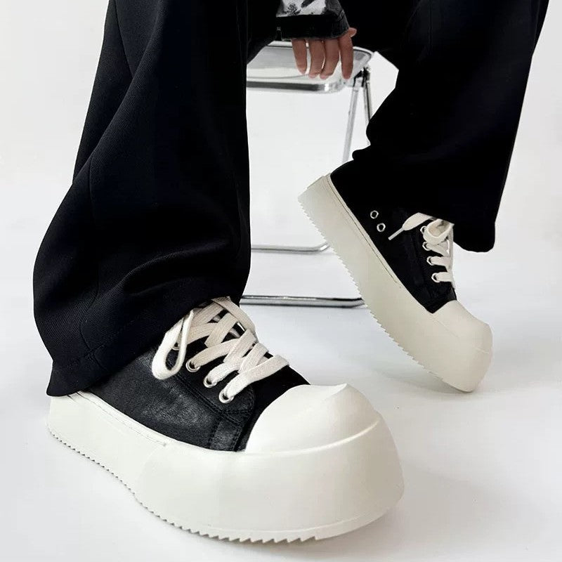 Damen Plateau-Sneaker im minimalistischen Design mit dicker Sohle Drune