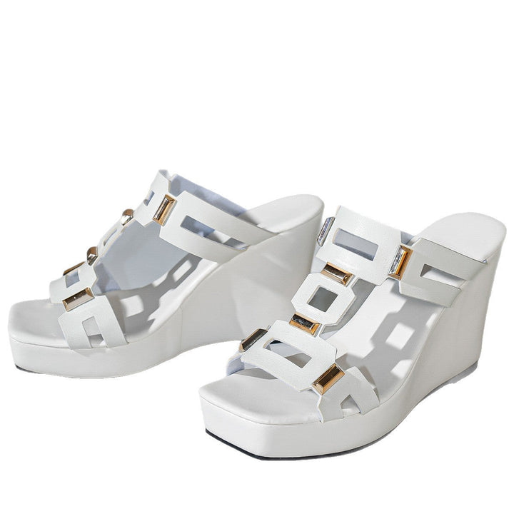 Damen Wedge-Sandaletten mit raffinierten Riemendesigns und gleitendem Tragekomfort Drune