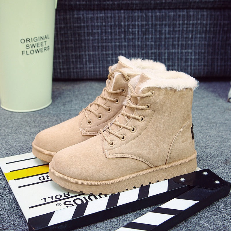 Damen gefütterte Winterboots mit strapazierfähigem Obermaterial und rutschfester Sohle Drune