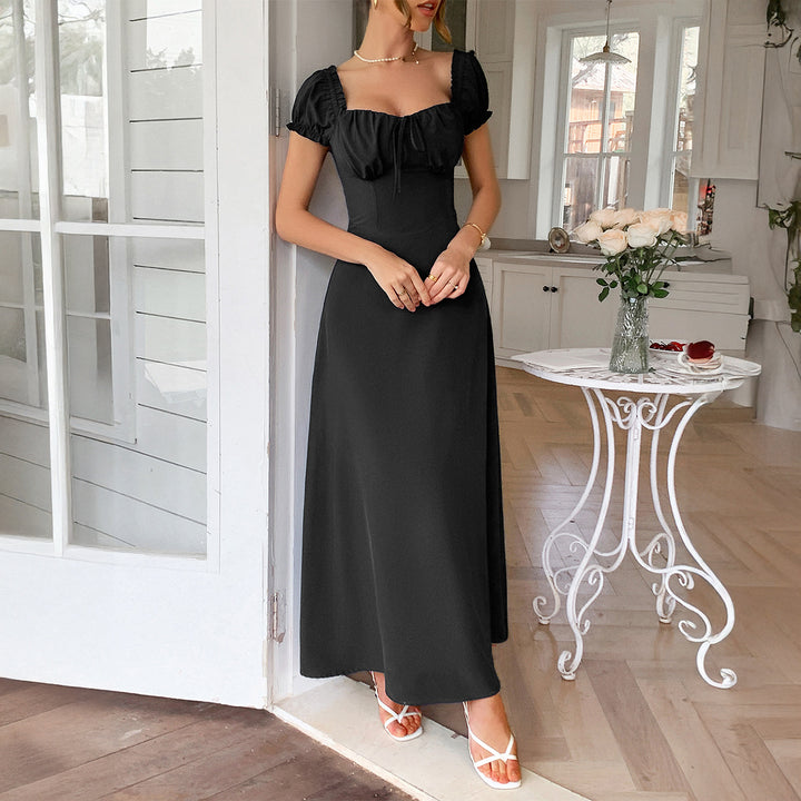 Damen Maxi-Kleid mit charmanten Rüschendetails und schmeichelndem Schnitt Drune
