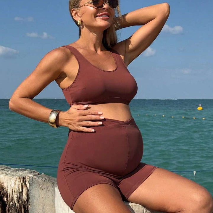 Damen Sportlicher Tankini mit elastischem Bund Drune