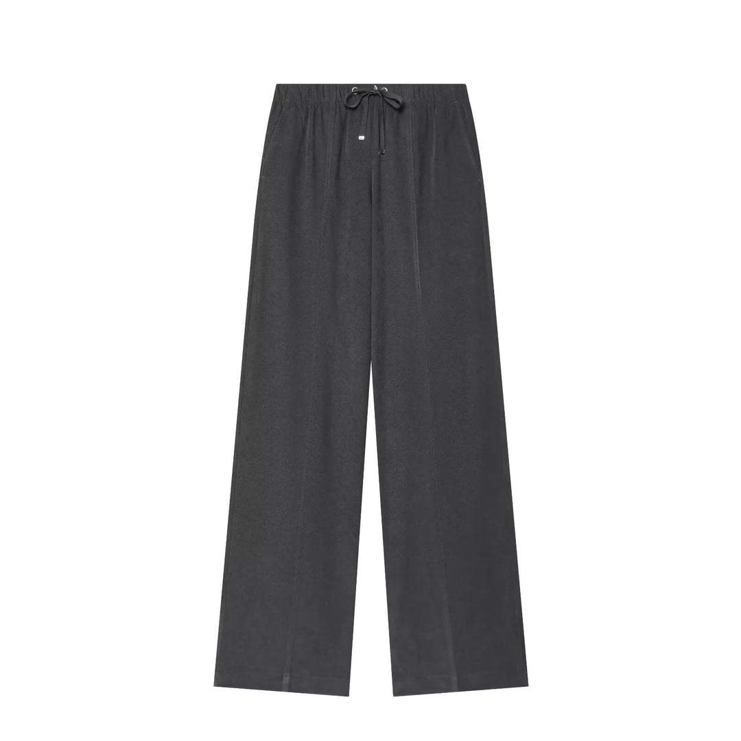 Damen Weite Palazzo-Loungehose mit Tunnelzug und Bügelfalte Drune