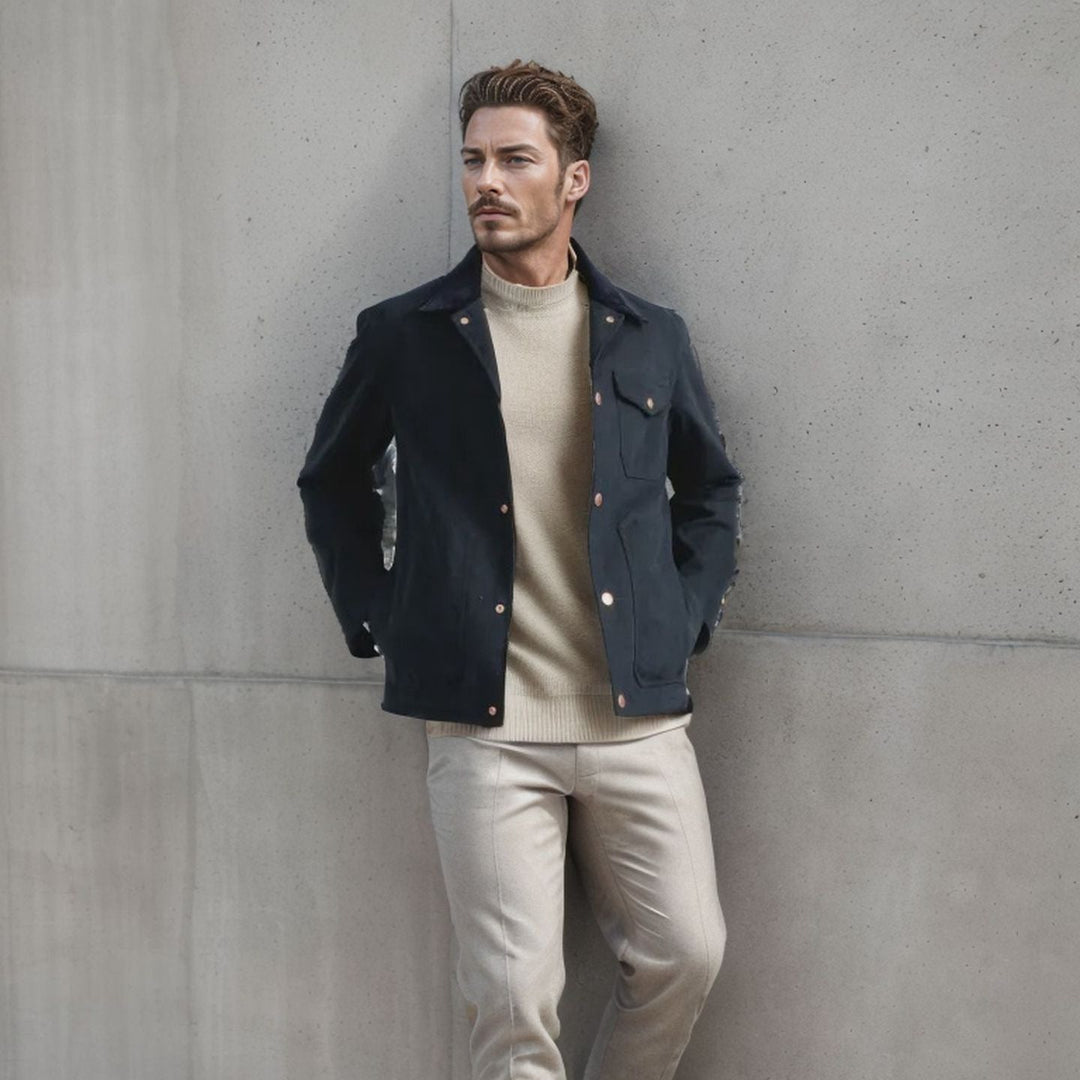Herren trendige Jeansjacke Drune