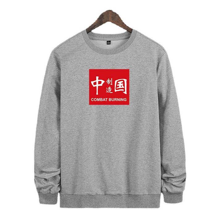 Herren Sweatshirt mit kontrastierendem Logoprint und wärmendem Fleecefutter Drune