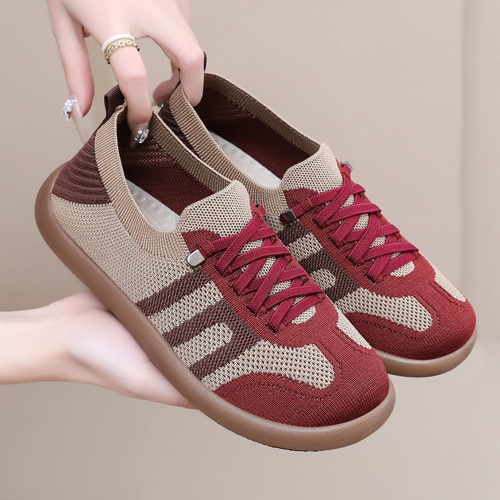 Damen nan atmungsaktiver Strick-Sneaker mit nahtlosem Sockenschaft, verstärkter Zehenkappe und flexibler EVA-Laufsohle Drune